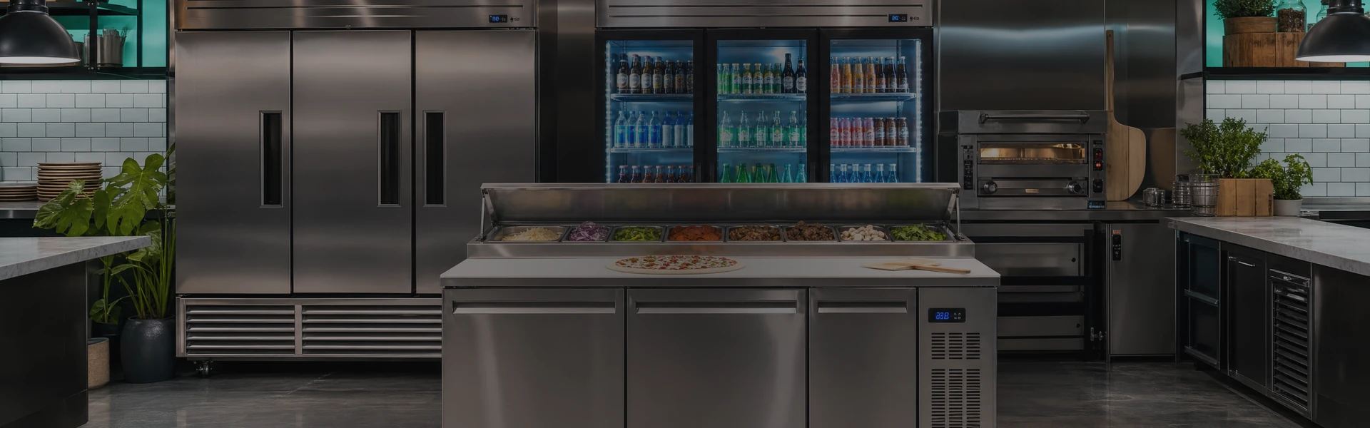Migali commercial refrigeration and refrigerated pizza prep table