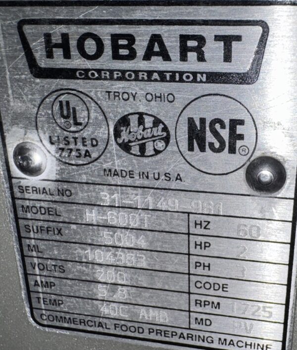 HOBART 60QT. MIXER - Image 5