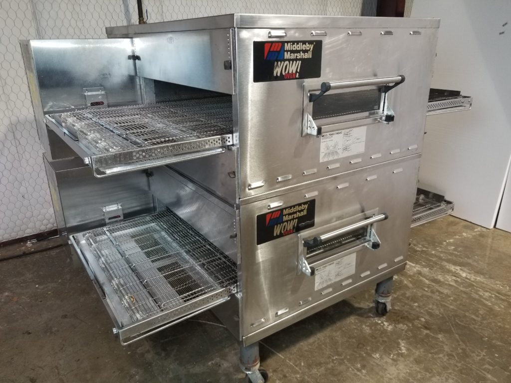 Middleby Marshall PS640 Double Stack Natural Gas Pizza Conveyor Ovens ...