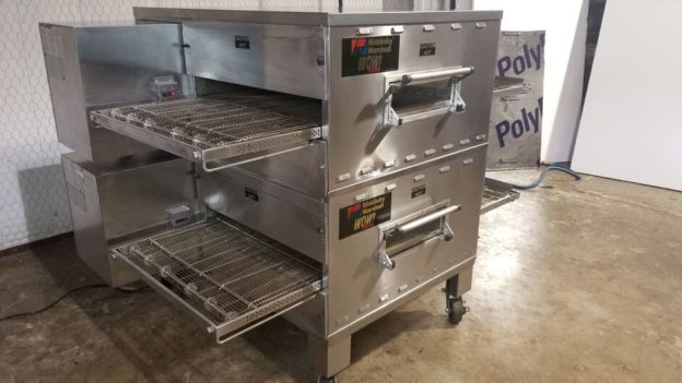 Middleby Marshall PS640g Double Stack Natural Gas Pizza Conveyor Ovens ...