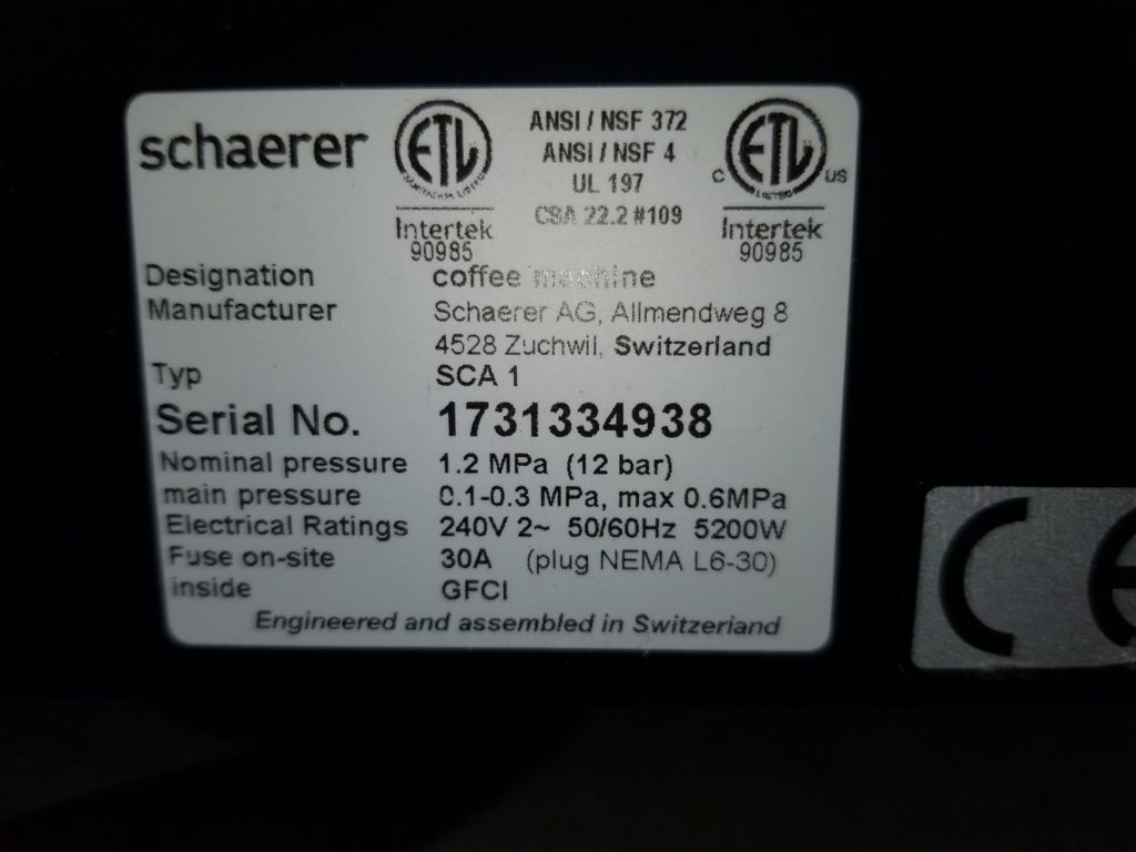 Schaerer Coffee Art Plus Espresso Machine Southern Select Equipment