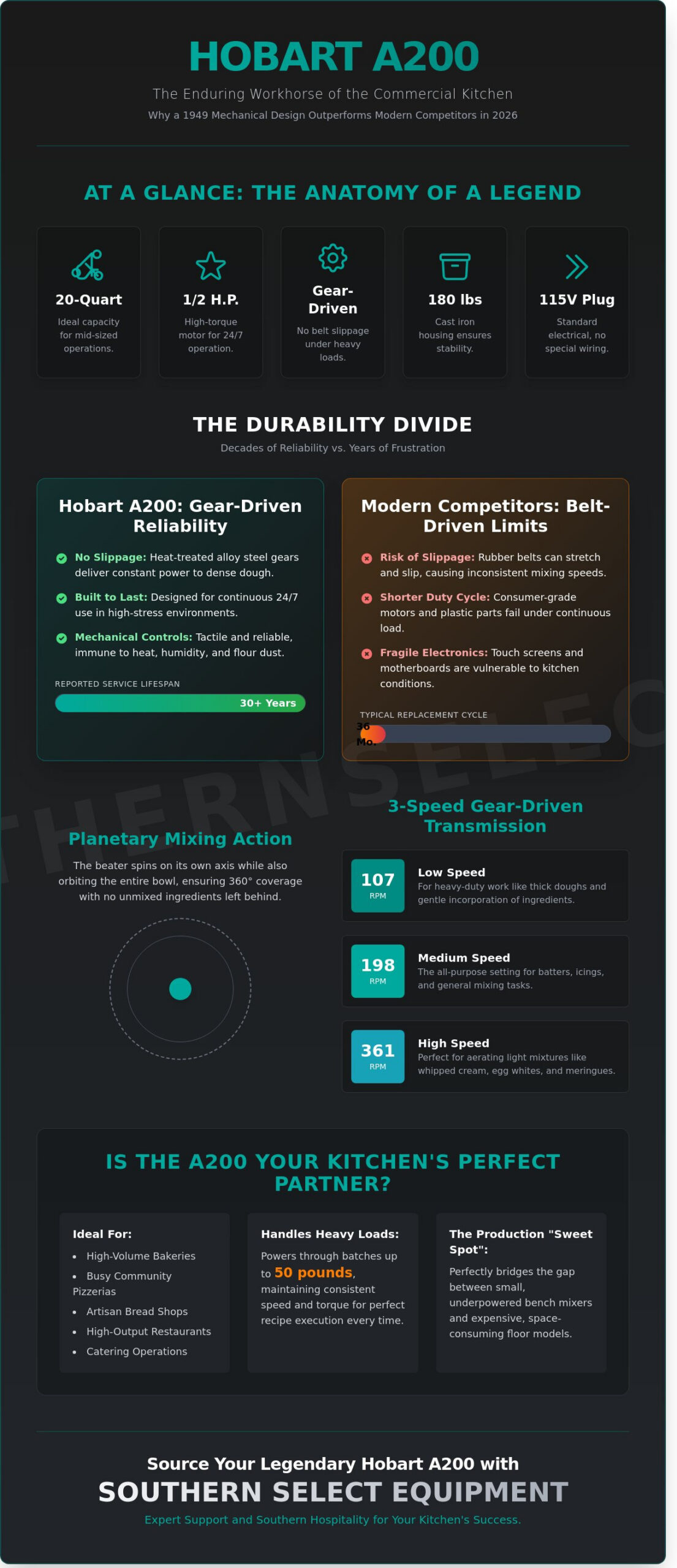 The Hobart A200 Mixer: Why This 20-Quart Workhorse Still Leads the Industry in 2026