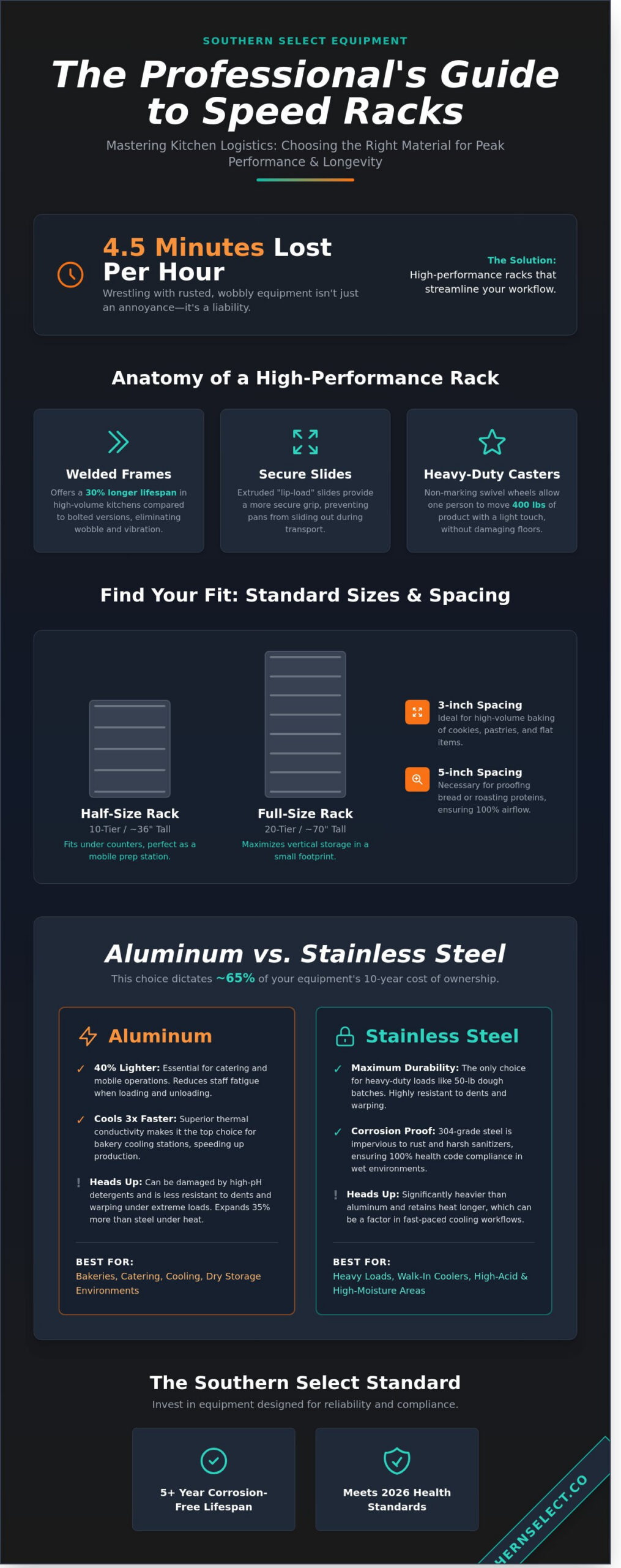 Speed Racks 101: The Professional Guide to Commercial Kitchen Efficiency in 2026